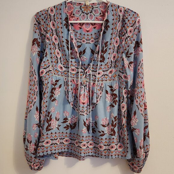 Spell Pandora Aquamarine Blouse XS b85 - Picture 2 of 9